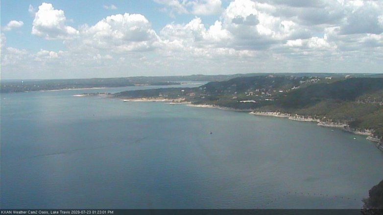 Lake Travis webcam, July 23, 2020 1:25 PM CT