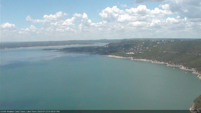 Lake Travis webcam, July 23, 2020 1:45 PM CT