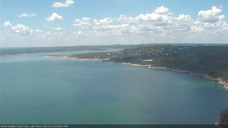 Lake Travis webcam, July 23, 2020 2:00 PM CT