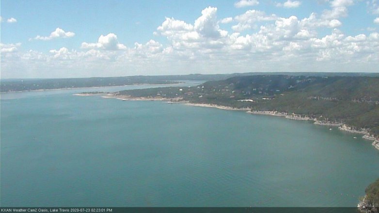 Lake Travis webcam, July 23, 2020 2:25 PM CT