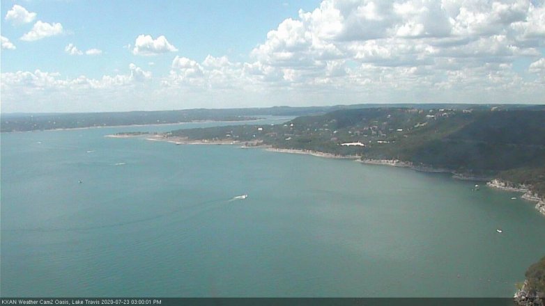 Lake Travis webcam, July 23, 2020 3:00 PM CT