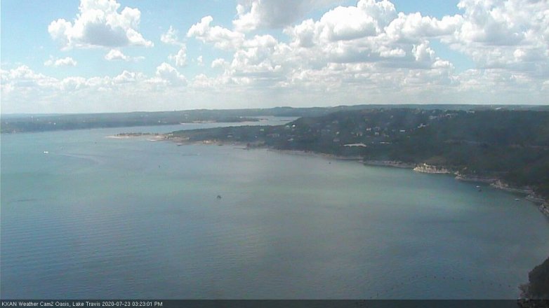 Lake Travis webcam, July 23, 2020 3:25 PM CT