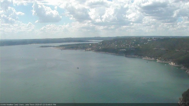 Lake Travis webcam, July 23, 2020 3:45 PM CT