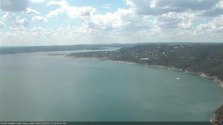 Lake Travis webcam, July 23, 2020 4:00 PM CT