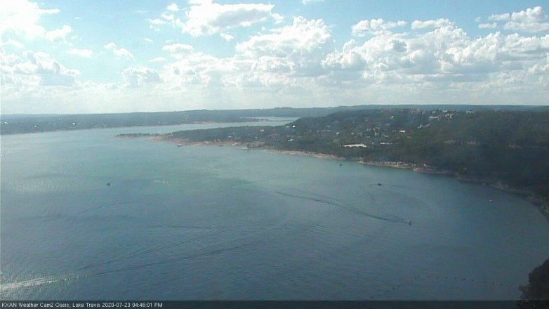 Lake Travis webcam, July 23, 2020 4:45 PM CT