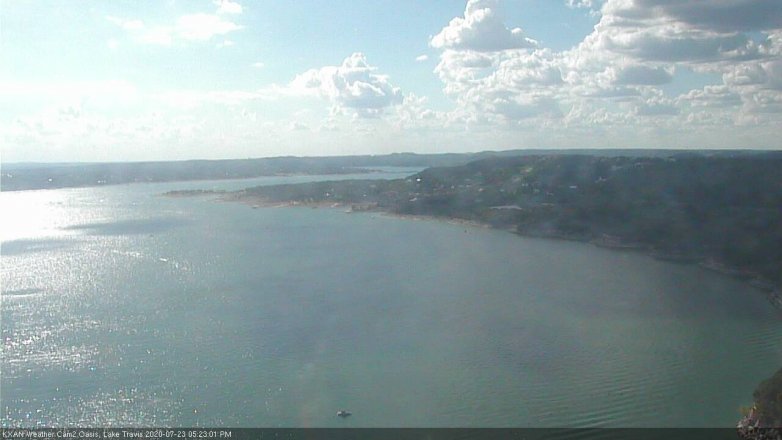 Lake Travis webcam, July 23, 2020 5:25 PM CT