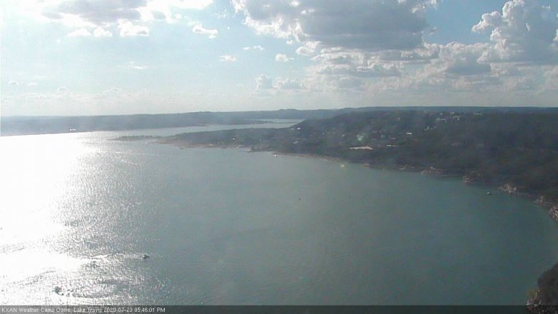 Lake Travis webcam, July 23, 2020 5:45 PM CT