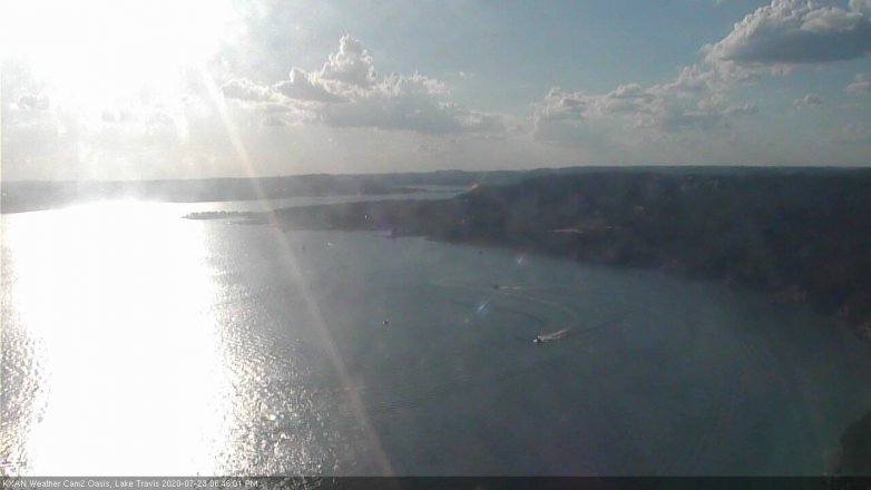 Lake Travis webcam, July 23, 2020 6:45 PM CT