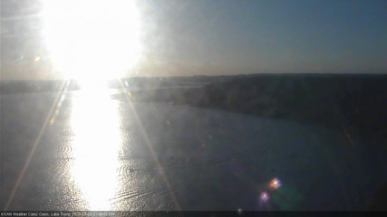 Lake Travis webcam, July 23, 2020 7:45 PM CT
