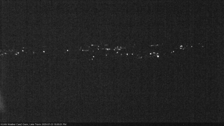 Lake Travis webcam, July 23, 2020 10:00 PM CT