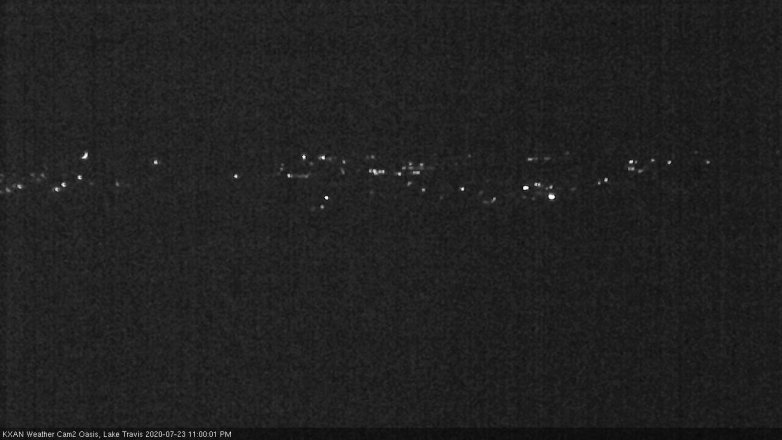 Lake Travis webcam, July 23, 2020 11:00 PM CT