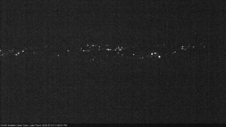 Lake Travis webcam, July 23, 2020 11:45 PM CT