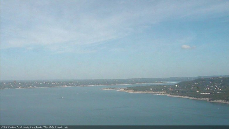 Lake Travis webcam, July 24, 2020 9:45 AM CT