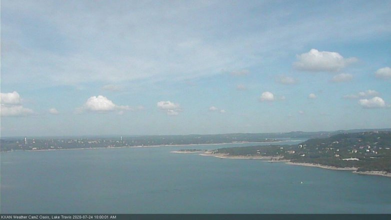 Lake Travis webcam, July 24, 2020 10:00 AM CT