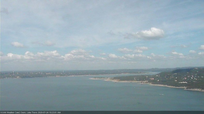 Lake Travis webcam, July 24, 2020 10:25 AM CT