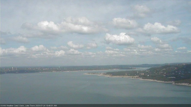 Lake Travis webcam, July 24, 2020 10:45 AM CT