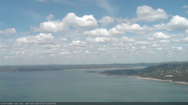 Lake Travis webcam, July 24, 2020 12:25 PM CT