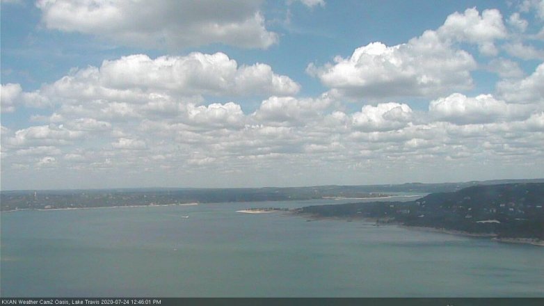 Lake Travis webcam, July 24, 2020 12:45 PM CT