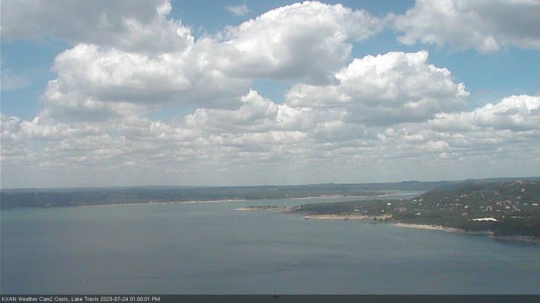 Lake Travis webcam, July 24, 2020 1:00 PM CT