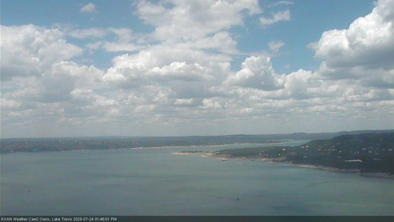Lake Travis webcam, July 24, 2020 1:45 PM CT