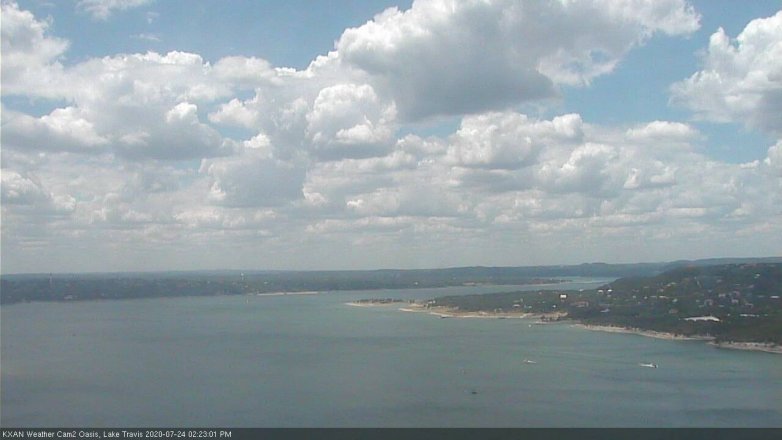 Lake Travis webcam, July 24, 2020 2:25 PM CT