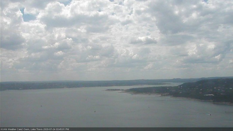 Lake Travis webcam, July 24, 2020 3:45 PM CT