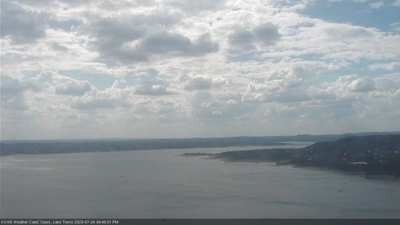 Lake Travis webcam, July 24, 2020 4:45 PM CT