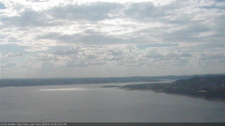 Lake Travis webcam, July 24, 2020 5:25 PM CT