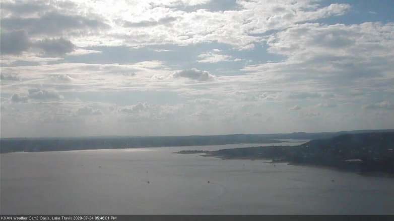 Lake Travis webcam, July 24, 2020 5:45 PM CT