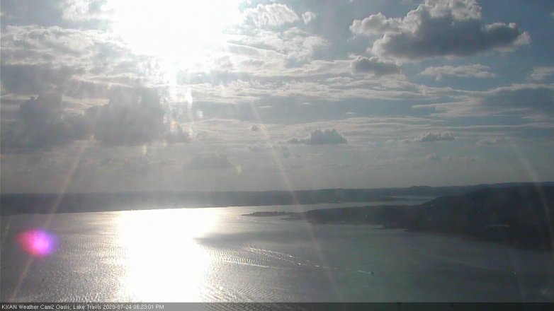 Lake Travis webcam, July 24, 2020 6:25 PM CT