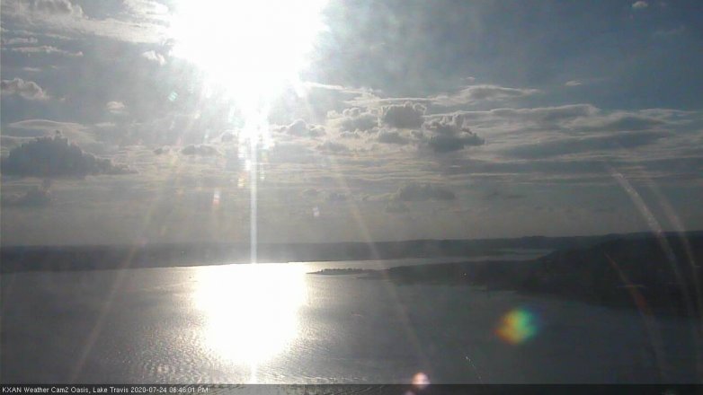 Lake Travis webcam, July 24, 2020 6:45 PM CT
