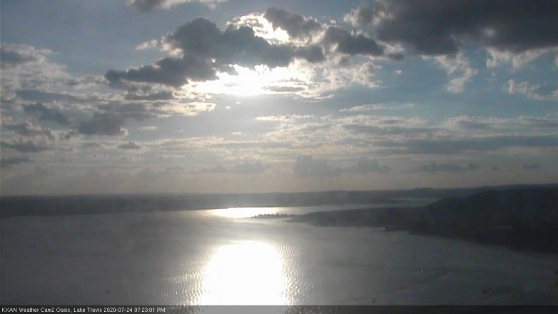 Lake Travis webcam, July 24, 2020 7:25 PM CT