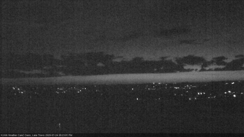 Lake Travis webcam, July 24, 2020 9:25 PM CT