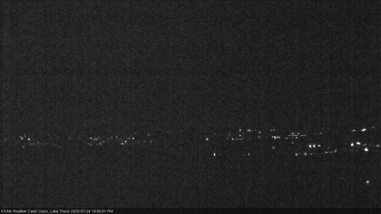 Lake Travis webcam, July 24, 2020 10:00 PM CT