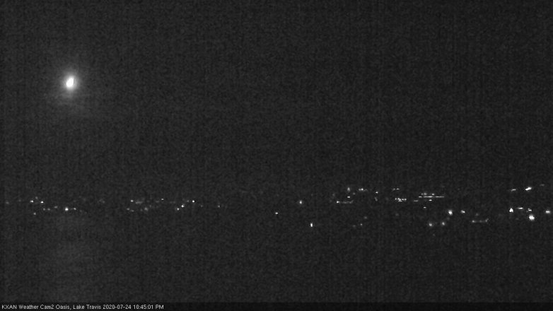 Lake Travis webcam, July 24, 2020 10:45 PM CT