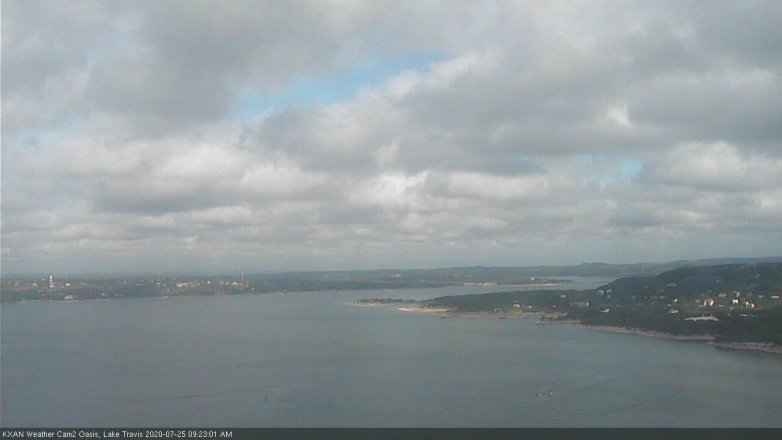 Lake Travis webcam, July 25, 2020 9:25 AM CT