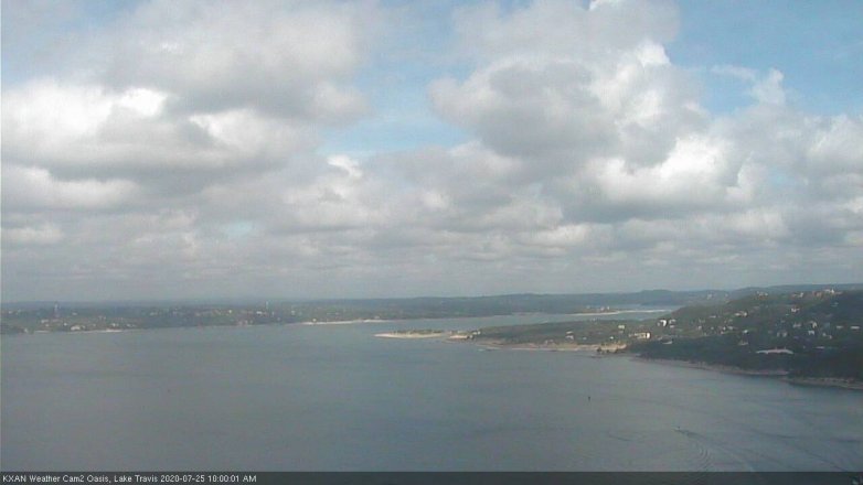 Lake Travis webcam, July 25, 2020 10:00 AM CT