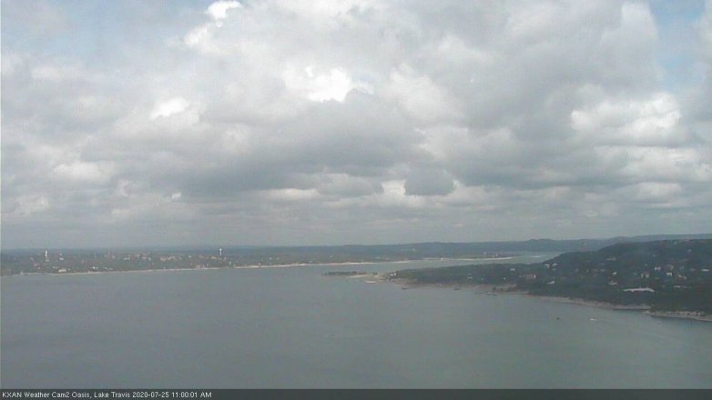 Lake Travis webcam, July 25, 2020 11:00 AM CT