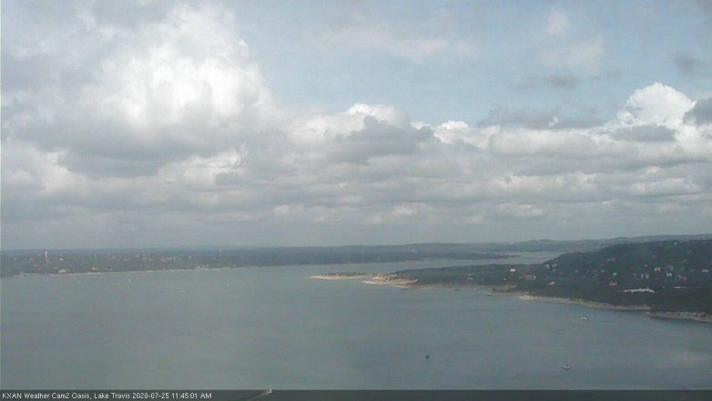 Lake Travis webcam, July 25, 2020 11:45 AM CT