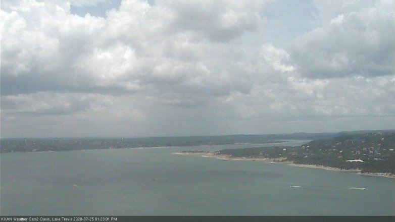 Lake Travis webcam, July 25, 2020 1:25 PM CT