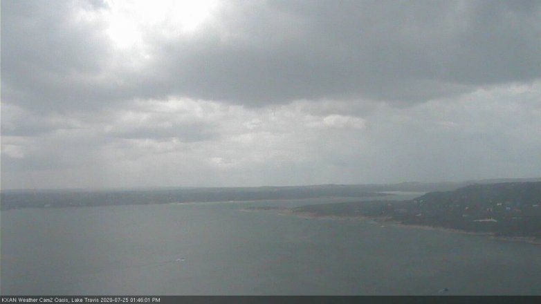 Lake Travis webcam, July 25, 2020 1:45 PM CT