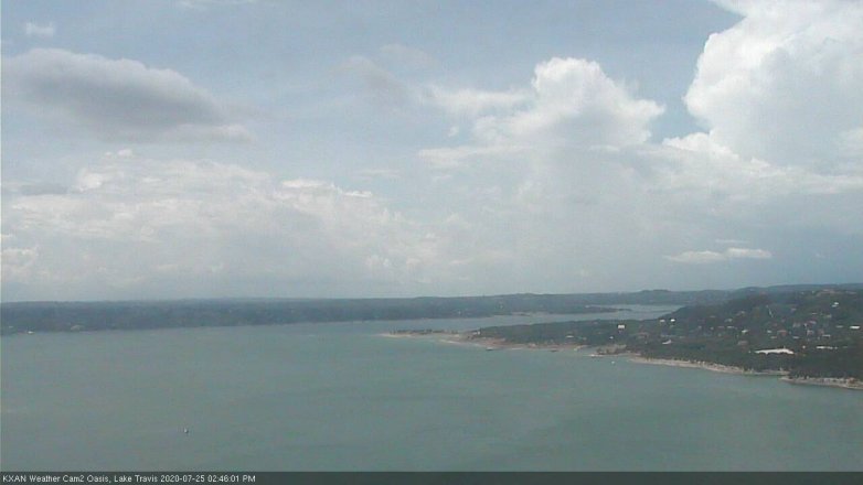 Lake Travis webcam, July 25, 2020 2:45 PM CT