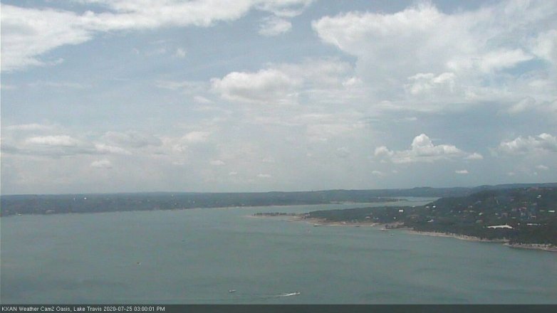 Lake Travis webcam, July 25, 2020 3:00 PM CT