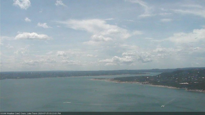 Lake Travis webcam, July 25, 2020 3:25 PM CT