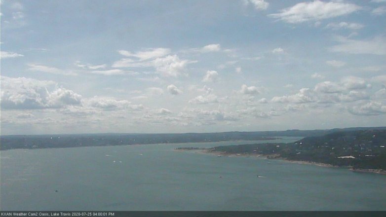 Lake Travis webcam, July 25, 2020 4:00 PM CT