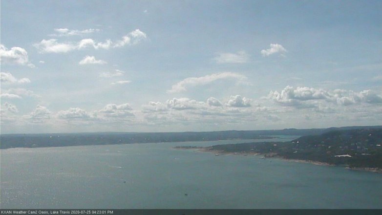 Lake Travis webcam, July 25, 2020 4:25 PM CT