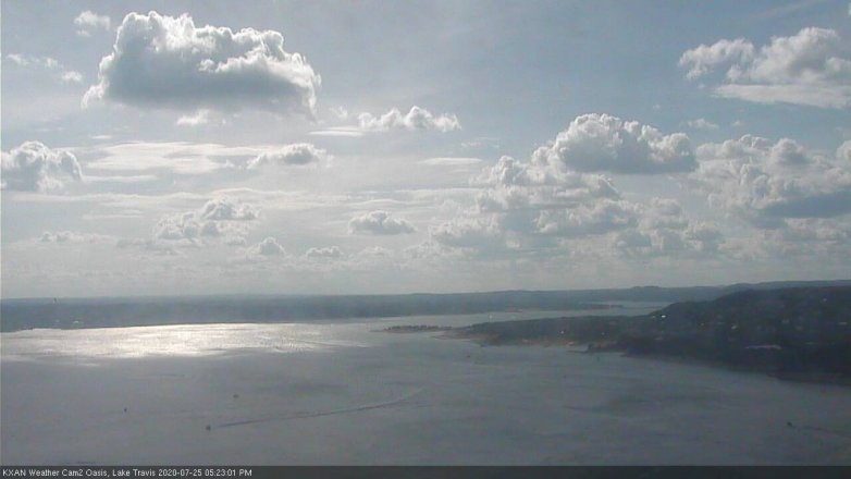 Lake Travis webcam, July 25, 2020 5:25 PM CT