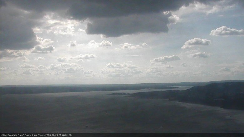 Lake Travis webcam, July 25, 2020 5:45 PM CT