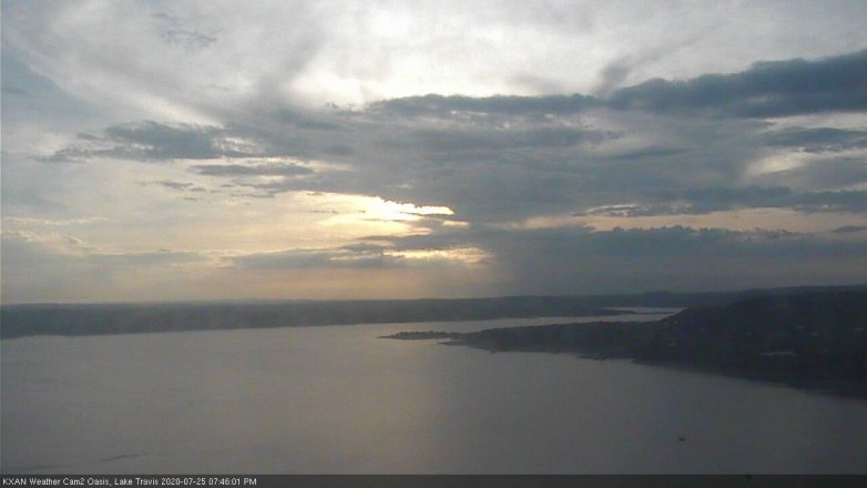 Lake Travis webcam, July 25, 2020 7:45 PM CT