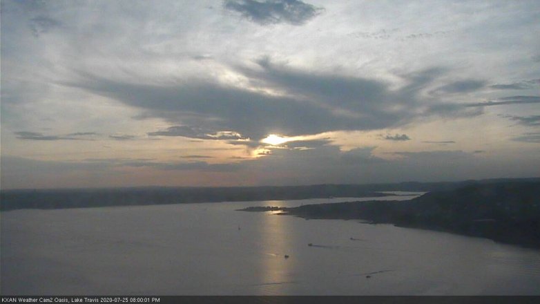 Lake Travis webcam, July 25, 2020 8:00 PM CT